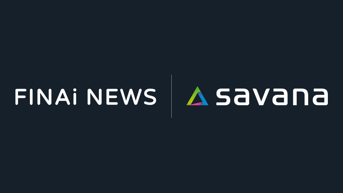 FinAi News and Savana logos, from coverage of operational AI in banking